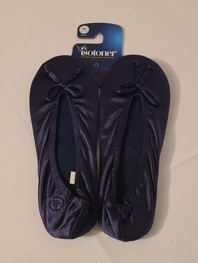 Isotoner Slippers Navy Blue Women's